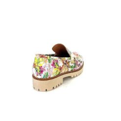 Ivoire0036a Ivoire Cv5608 Cuir Imprime Multicolore Mocassins