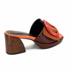 noa harmon Noa Harmon 9678M07 Cuir Multi Marron Orange Mules