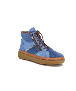 355-ivoire Ivoire 24721 Daim Bleu Bottines