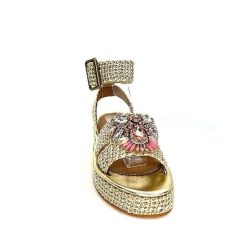 Ivoire0467a Fiorina S148 J715 Raffia Dore Bijoux Rose Plateformes