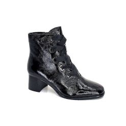 Regarde Le Ciel Regarde Le Ciel Ines 65 Cuir Vernis Noir Bottines