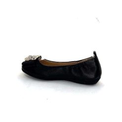 la ballerina La Ballerina N11-01 Cuir Noir Bijoux Ballerines