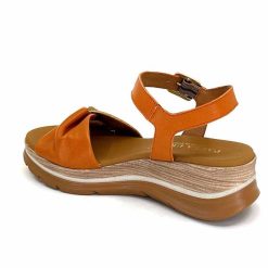 Paula Urban Paula Urban 24611 Cuir Orange Blanc Plateformes