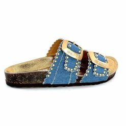 ciucani enrico Semerdjian Arona Textile Bleu Jeans Mules