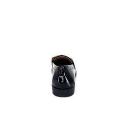 Ivoire0317a Ivoire 2200127-1301 Cuir Vernis Noir Mocassins