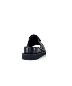 Ivoire-354 Ivoire 107911 Cuir Noir Mules