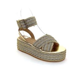 Ivoire0467a Fiorina S213 Flo 699 Raffia Dore Strass Plateformes