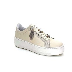 Méliné Meline Pf 7 Acc Var 9102 Cuir Beige Bijoux Baskets