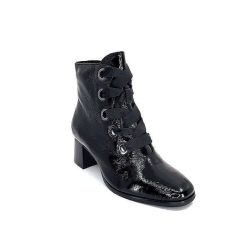 Regarde Le Ciel Regarde Le Ciel Ines 65 Cuir Vernis Noir Bottines