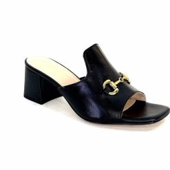 Ivoire0352 Ivoire K166 Caraibi2 Cuir Noir Mules