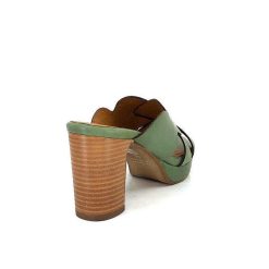 Ivoire0399a Ivoire 6080 Cuir Vert Olive Mules