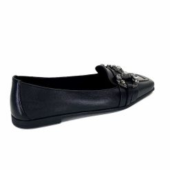 398-ivoire Ivoire 1M23035 Cuir Noir Ballerines