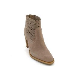 Myma Myma 7750 Chevre Velour Taupe Bottines Ete