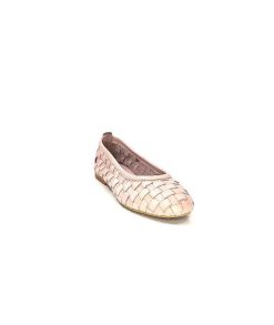 355-ivoire Ivoire 35.45.E201 Cuir Rose Ballerines