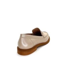 elisa lanci - lady shoes Ivoire Elsa N252 Cuir Beige Nacre Mocassins