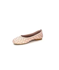 355-ivoire Ivoire 35.45.E201 Cuir Rose Ballerines