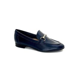 Ivoire0236a Ivoire 54564Dl Cuir Bleu Marine Mocassins