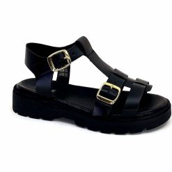 We Do Ivoire 45420A Cuir Noir Plateformes