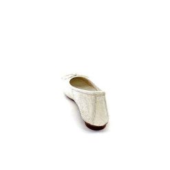 Requin Reqins Hello Cuir Blanc Dore Ballerines