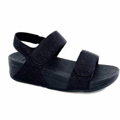 Fitflop Fitflop Ga2/90 Textile Glitter Noir Sandales