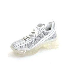 Steve Madden Steve Madden Maxima R Textile Blanc Strass Baskets