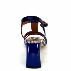 Ivoire0352 Ivoire K251 Vally Cuir Bleu Metallique Sandales