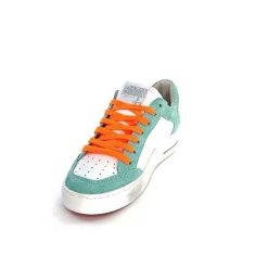 Semerdjian Semerdjian Smr Noubar 11490 Cuir Blanc Daim Turquoise Baskets