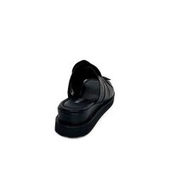 Ivoire-354 Ivoire 107911 Cuir Noir Mules