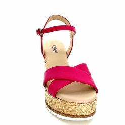 Nero Giardini Nerogiardini 410630 D707 Cuir Raffia Rose Plateformes