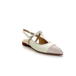 Ivoire0347b Ivoire Ch788 Cuir Creme Ballerines