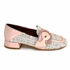 Philippe Morvan Philippe Morvan 5030 Pm01 Cuir & Textile Rose Mocassins