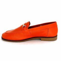 Ivoire0209b Ivoire 12646 Cuir Orange Mocassins