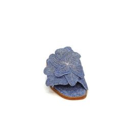 Ivoire0467a Fiorina S189714 Textile Denim Mules