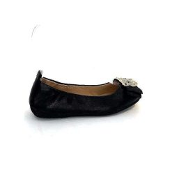 la ballerina La Ballerina N11-01 Cuir Noir Bijoux Ballerines