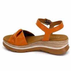 Paula Urban Paula Urban 24611 Cuir Orange Blanc Plateformes