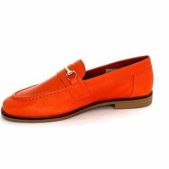 Ivoire0209b Ivoire 12646 Cuir Orange Mocassins