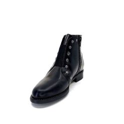 Ivoire0381b Ivoire 7553 Cuir Noir Bottines