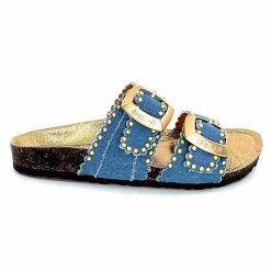 ciucani enrico Semerdjian Arona Textile Bleu Jeans Mules