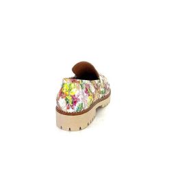 Ivoire0036a Ivoire Cv5608 Cuir Imprime Multicolore Mocassins