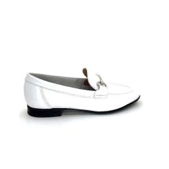 Ivoire0236a Ivoire 54564Dl Cuir Blanc Mocassins