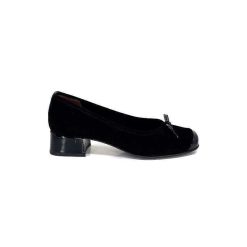 Ivoire0036a Ivoire Amarre Daim Noir Ballerines