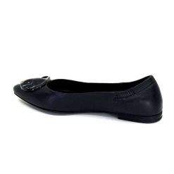 398-ivoire Ivoire M24055 Zb Cuir Noir Ballerines