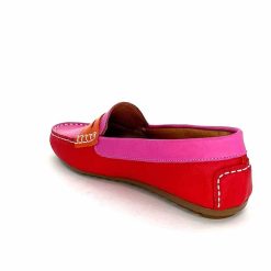 Ivoire0209b Ivoire 10322 Sauvage Cuir Rose Rouge Orange Mocassins