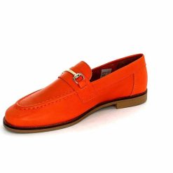 Ivoire0209b Ivoire 12646 Cuir Orange Mocassins