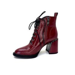 Elue Par Nous Elue Par Nous Paliki Cuir Rouge Bottines