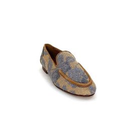 Pedro Miralles Pedro Miralles 14583 Textile Beige Glitter Bleu Ciel Mocassins