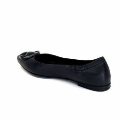 398-ivoire Ivoire M24055 Zb Cuir Noir Ballerines