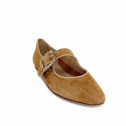 Ivoire0532 Ivoire H447 Sf28 Daim Camel Ballerines