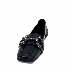 398-ivoire Ivoire 1M23035 Cuir Noir Ballerines