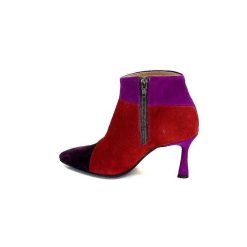 l'arianna L'Arianna Tr1672 Daim Prune Rouge Fushia Bottines